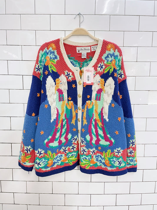 vintage knit by hand angel cardigan