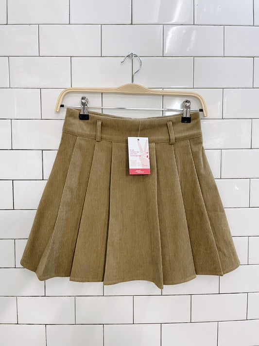 dazey pleated corduroy mini skirt
