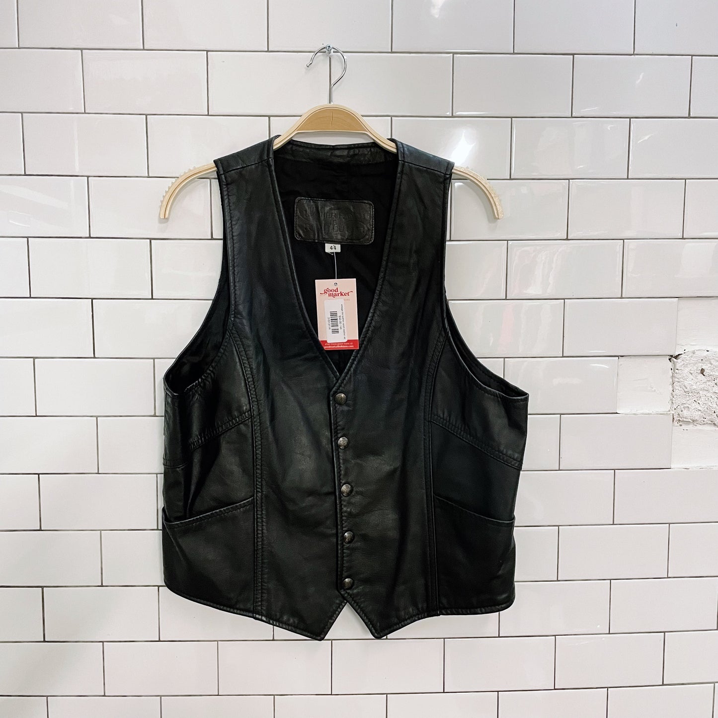 vintage the leather ranch leather vest