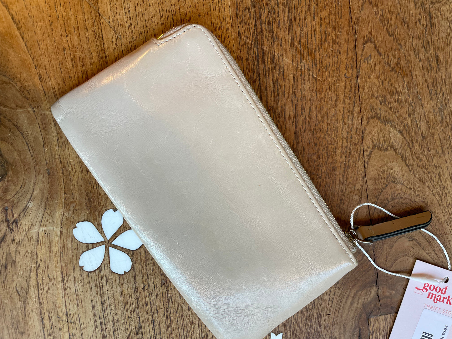 zara faux leather zipper wallet