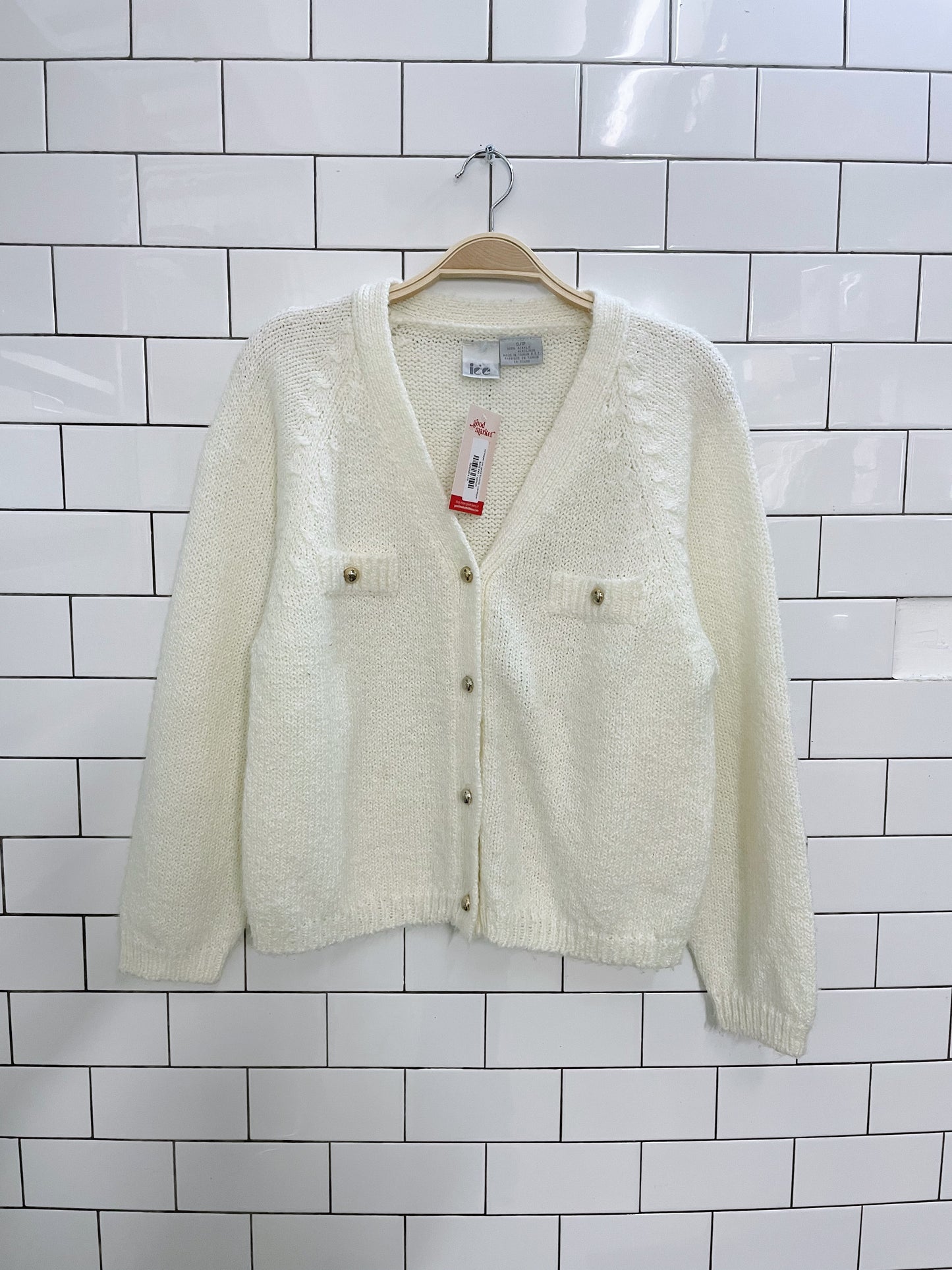vintage ice gold button cardigan