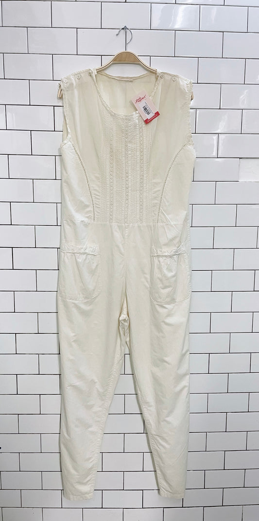 vintage country prairie eyelet jumpsuit