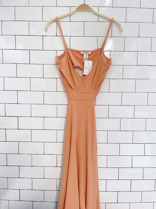 nwt caution to the wind bustier cut out maxi dress