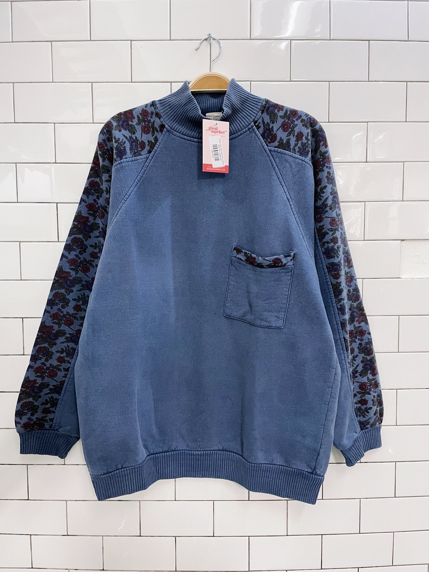 vintage cotton ginny floral pocket sweatshirt