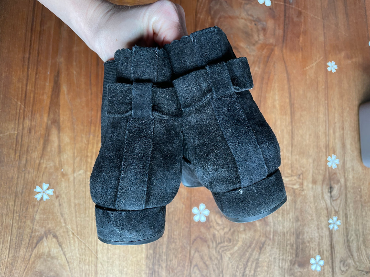 kate spade bow back suede boot