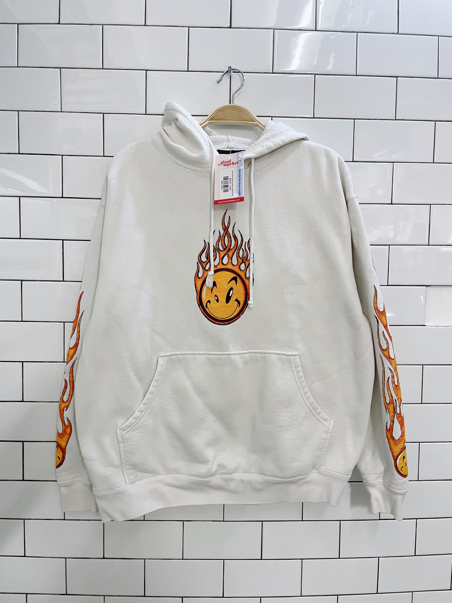 y2k brody flaming smiley skate hoodie
