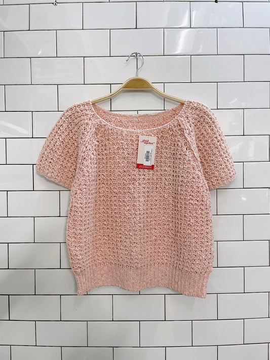 vintage pink cotton ss summer knit