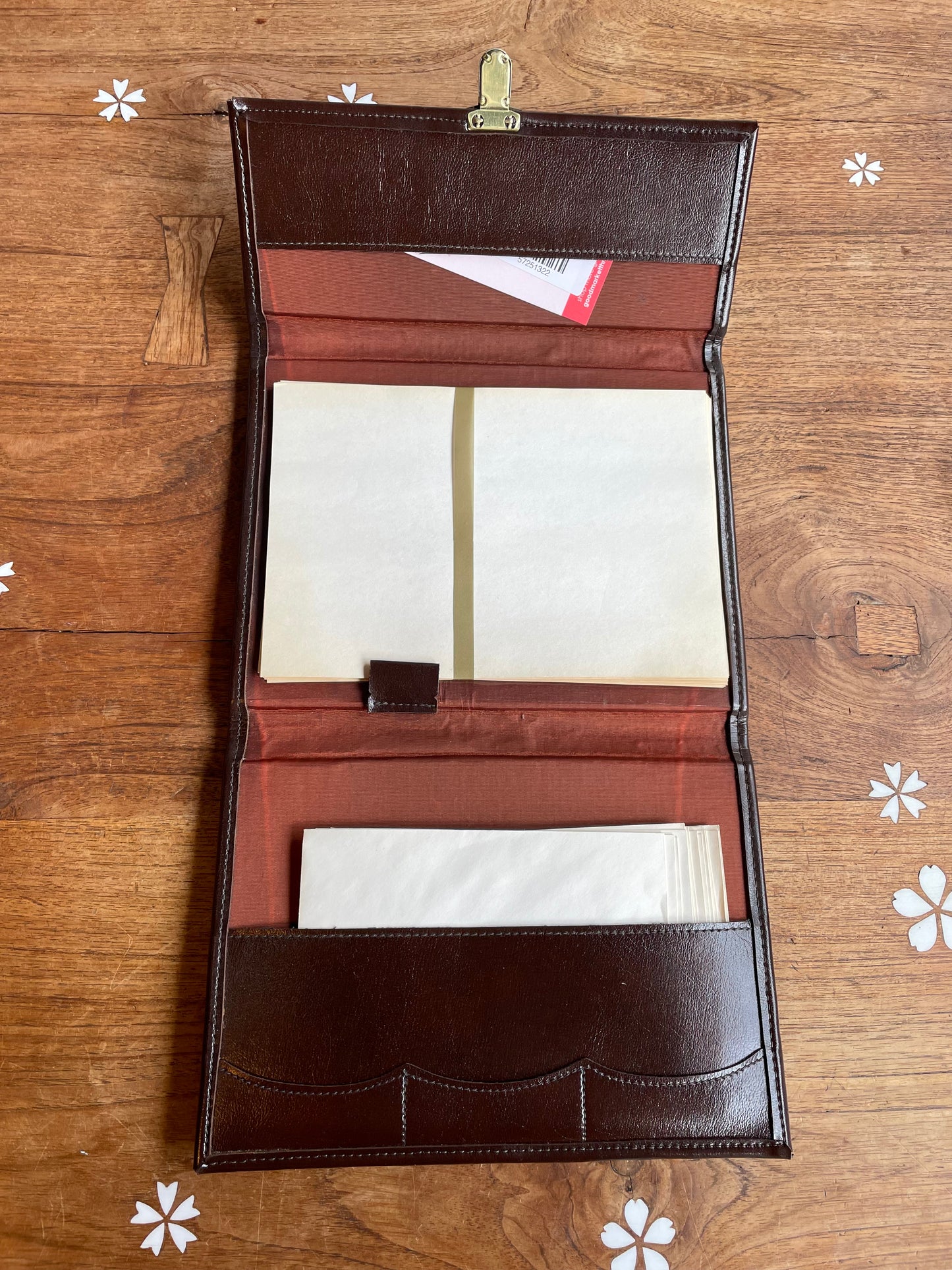 vintage faux leather love letters folio