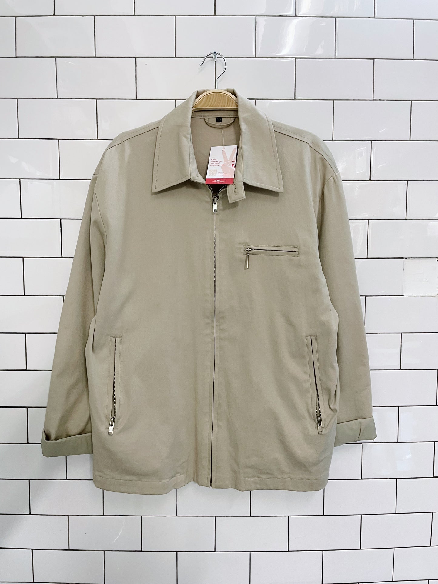00's rudsak minimal zip twill jacket
