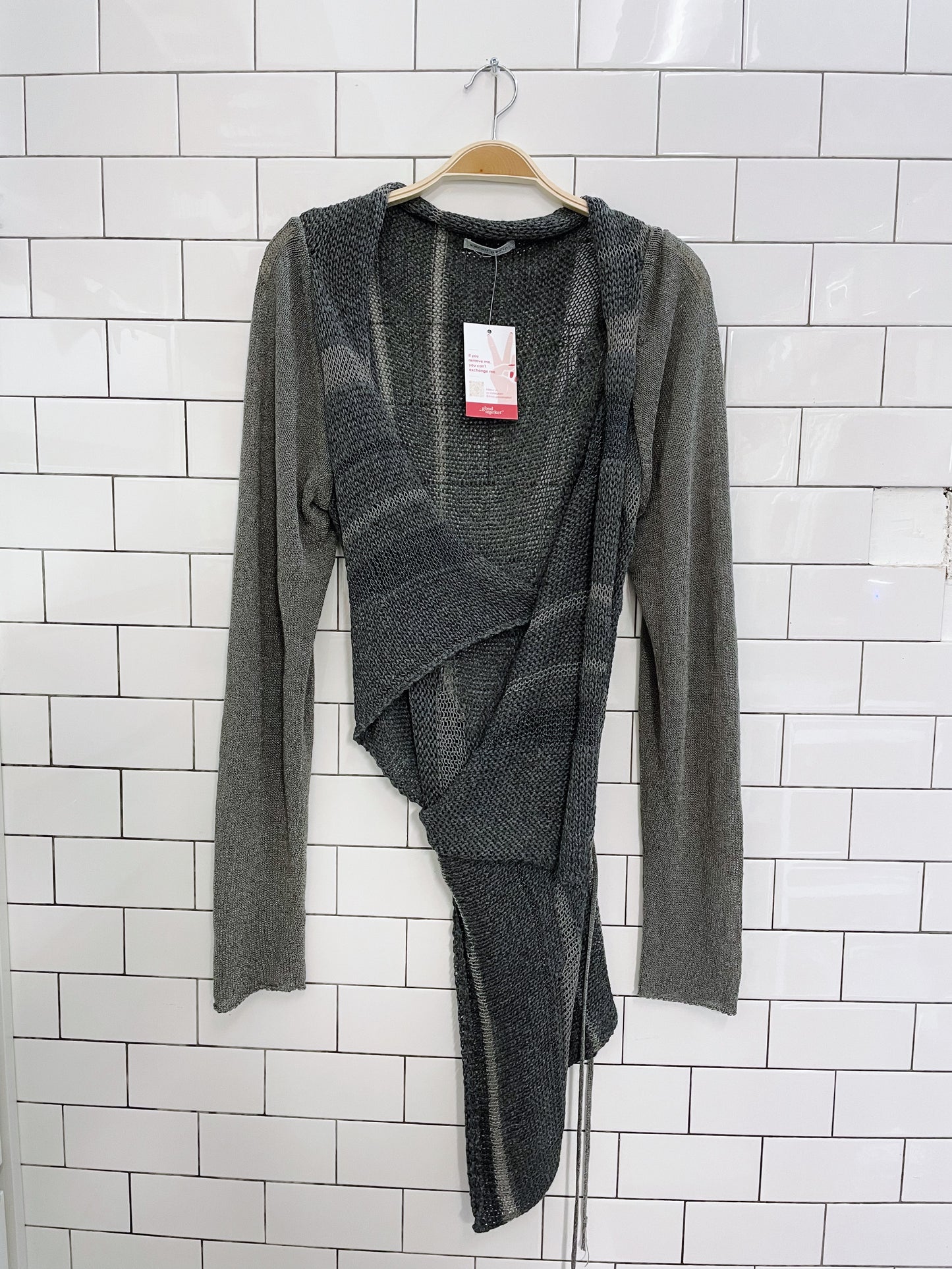 sarah pacini wrap knit cardigan