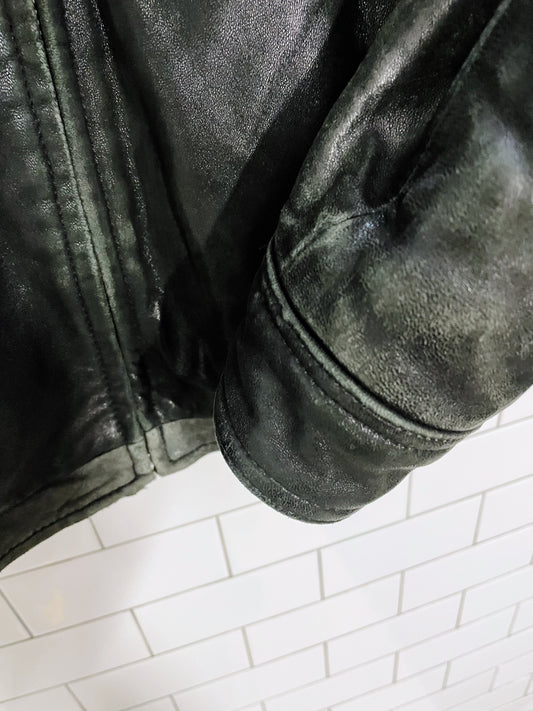 vintage pelle studio butter leather bomber jacket