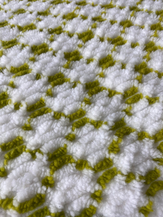 vintage 70s retro shag chenille tufted bedspread