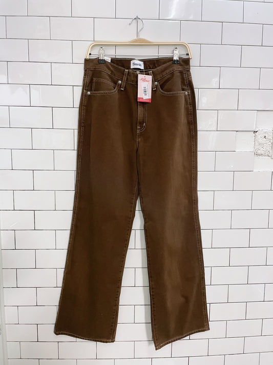 aritzia sun-deh brown wide leg jeans