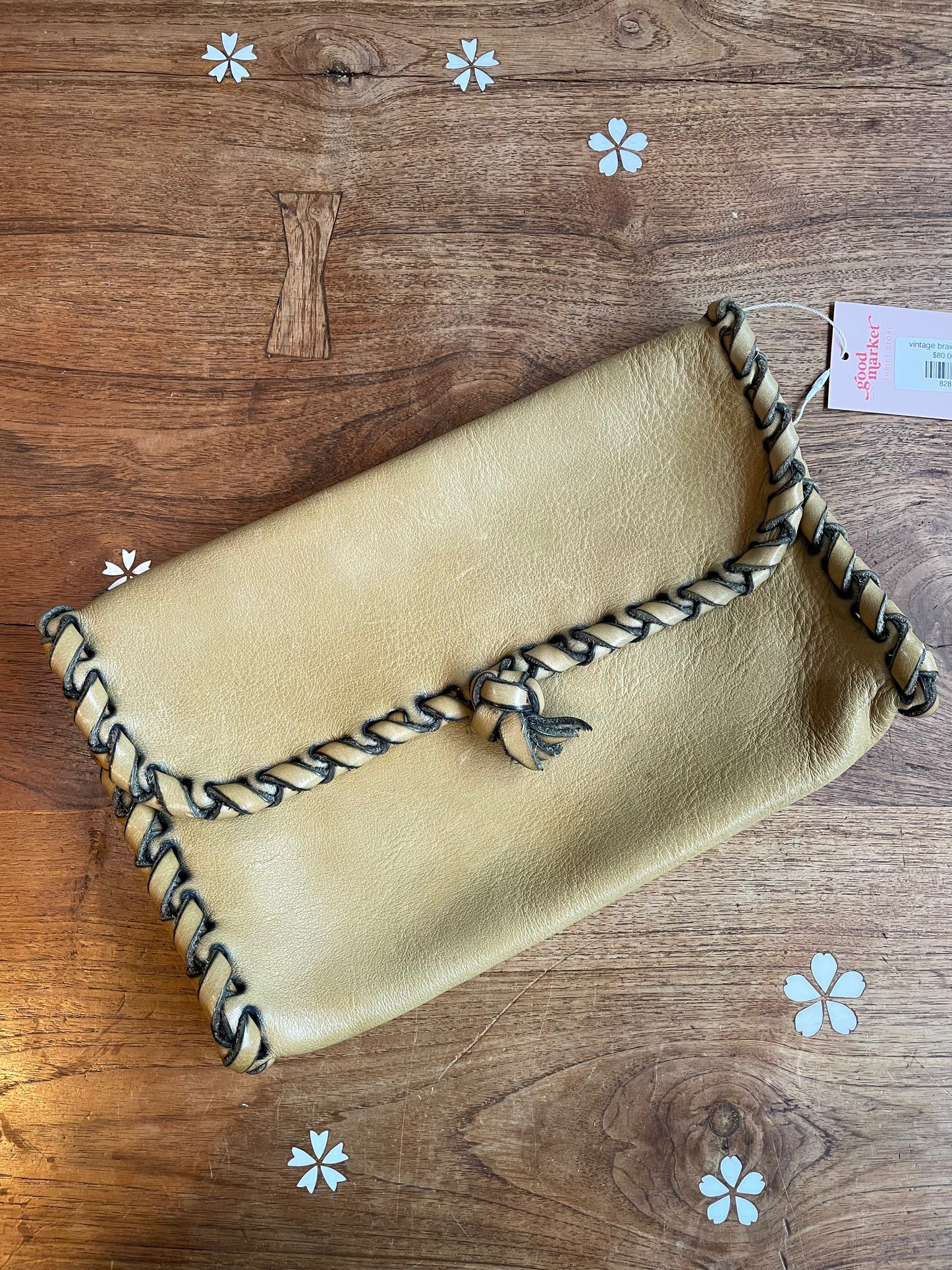 vintage braided trim clutch