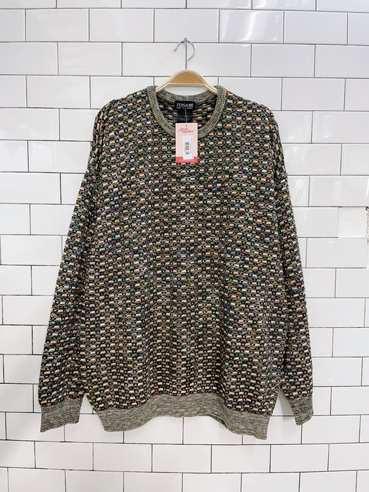 vintage tosani 3D 'coogi' knit spring sweater