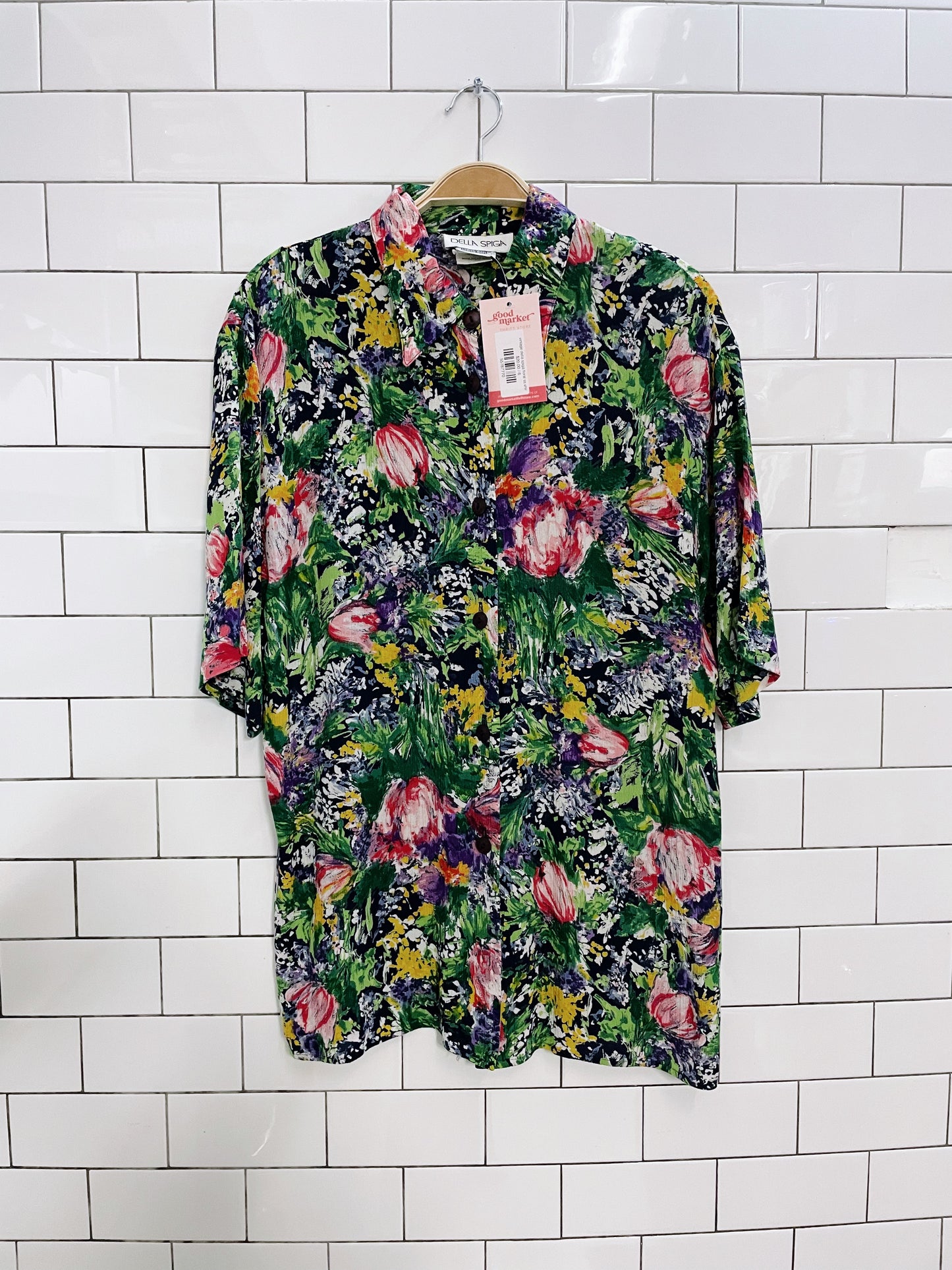 vintage della spiga floral ss shirt