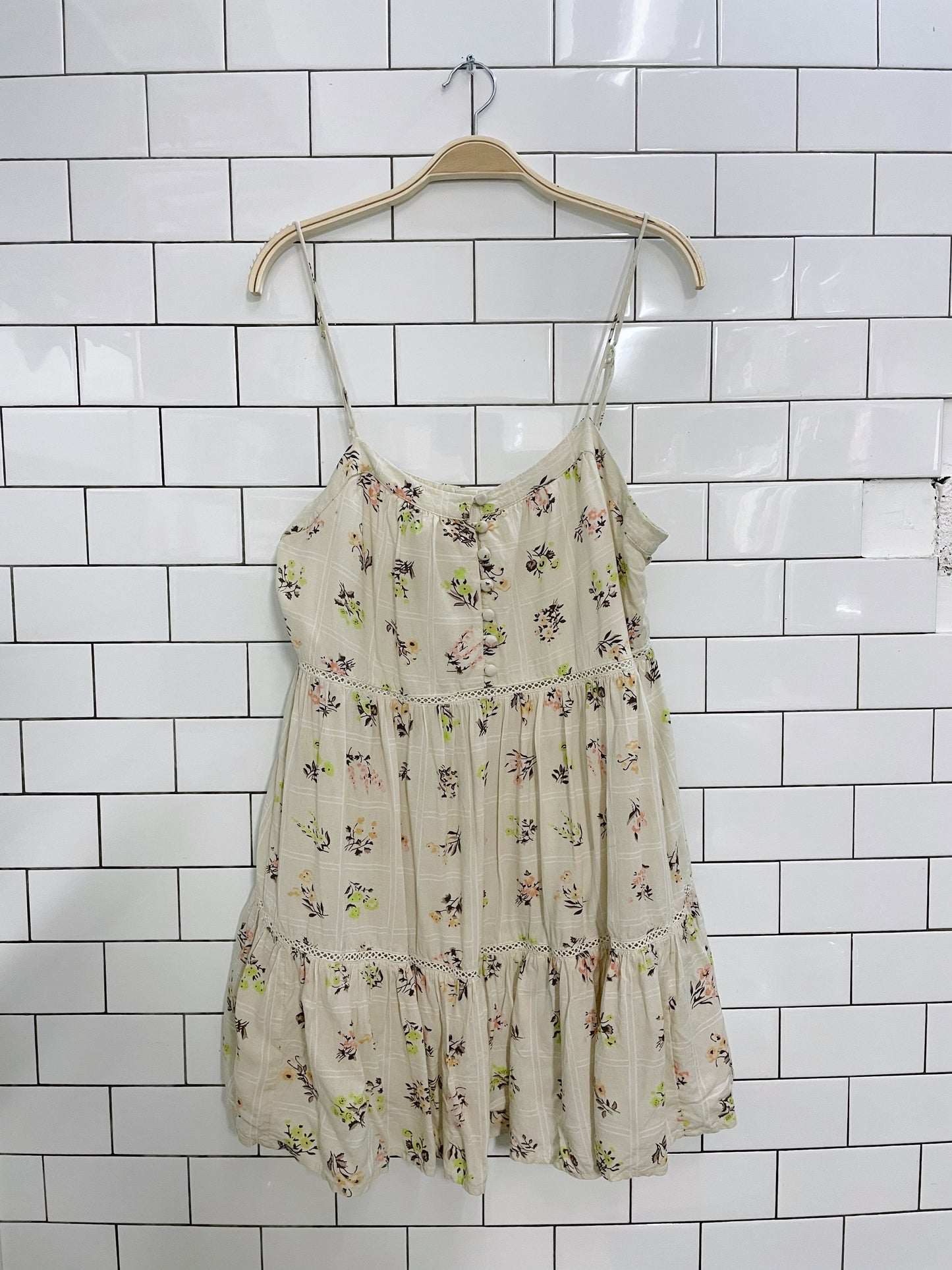 UO honey tiered babydoll mini dress