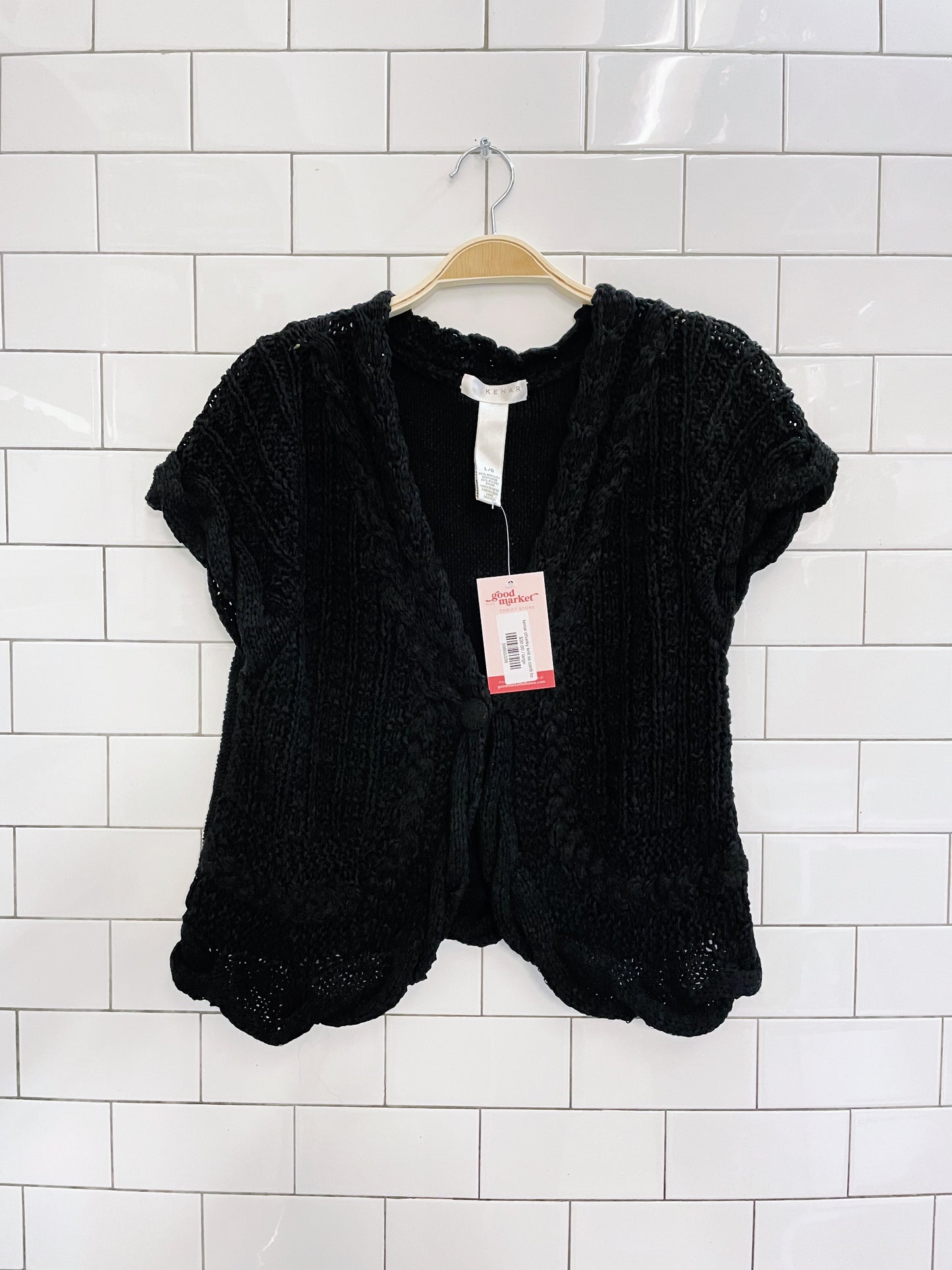 kenar chunky knit ss cardi top