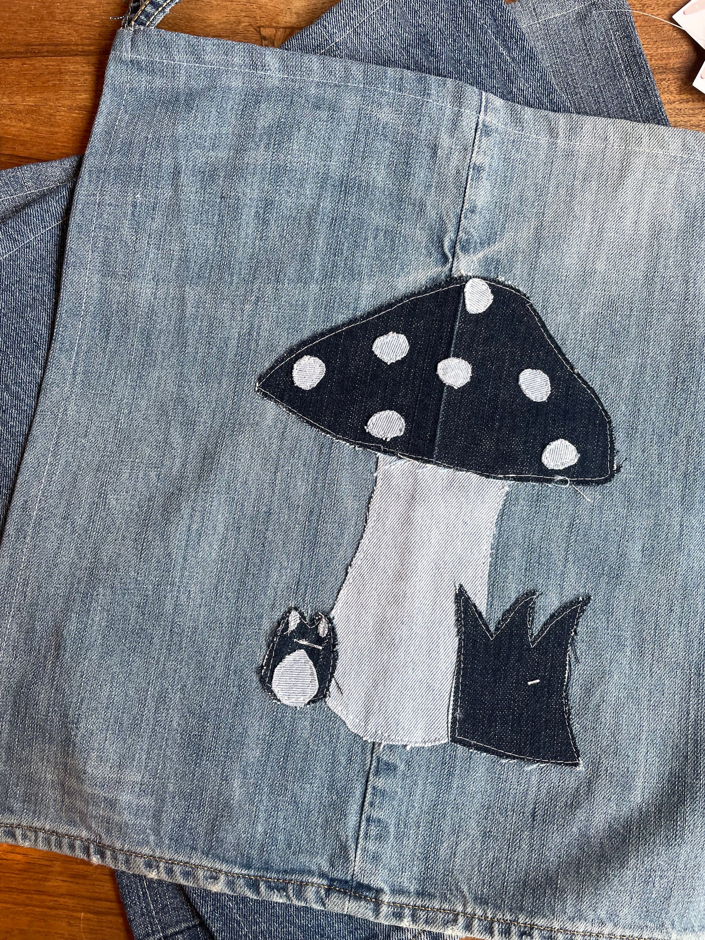 rework denim mushroom wall hanging decor