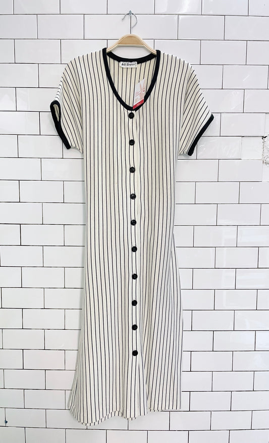 vintage holt renfrew baseball stripe tshirt dress
