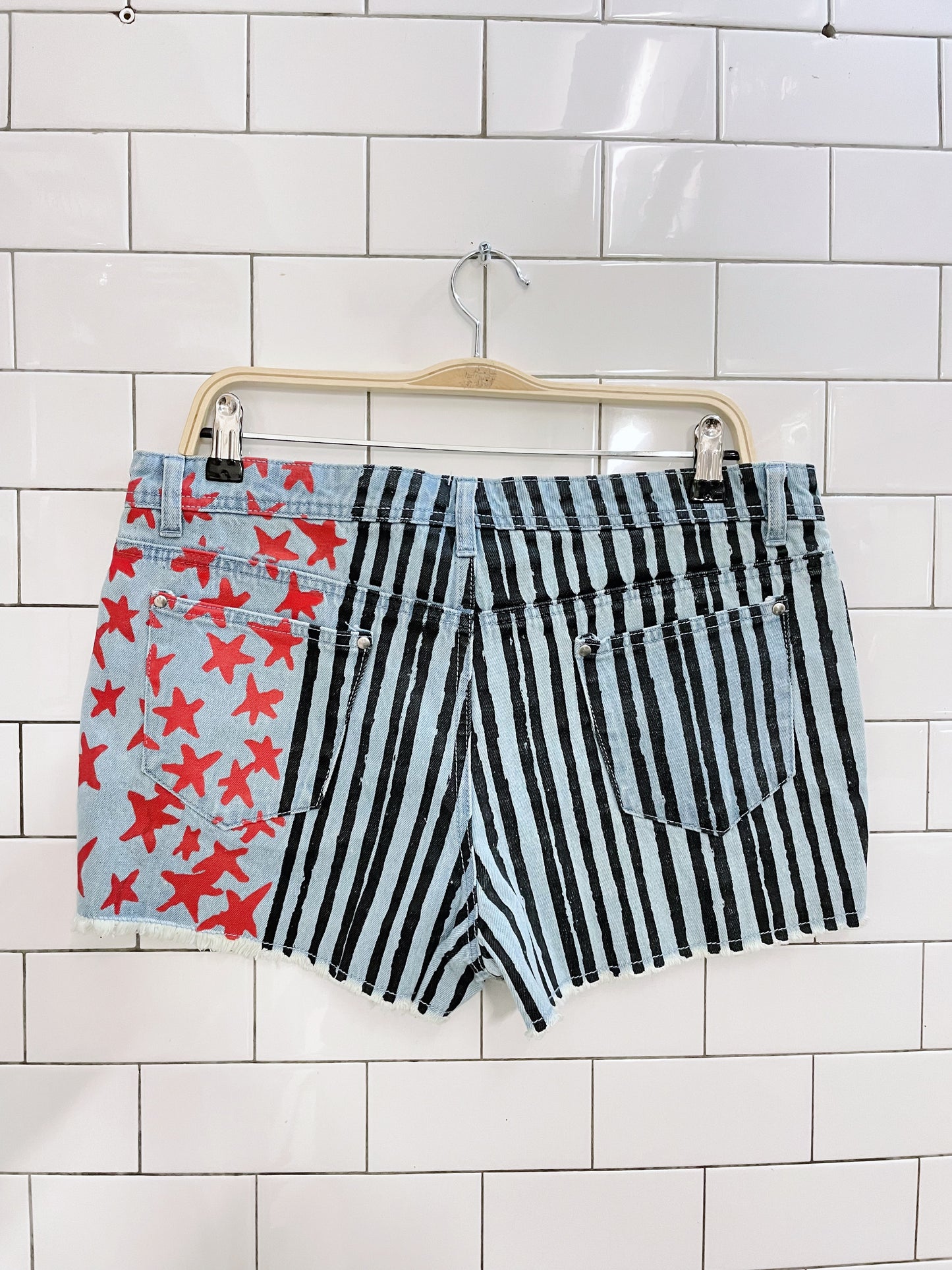 birds of prey harley quinn usa denim shorts