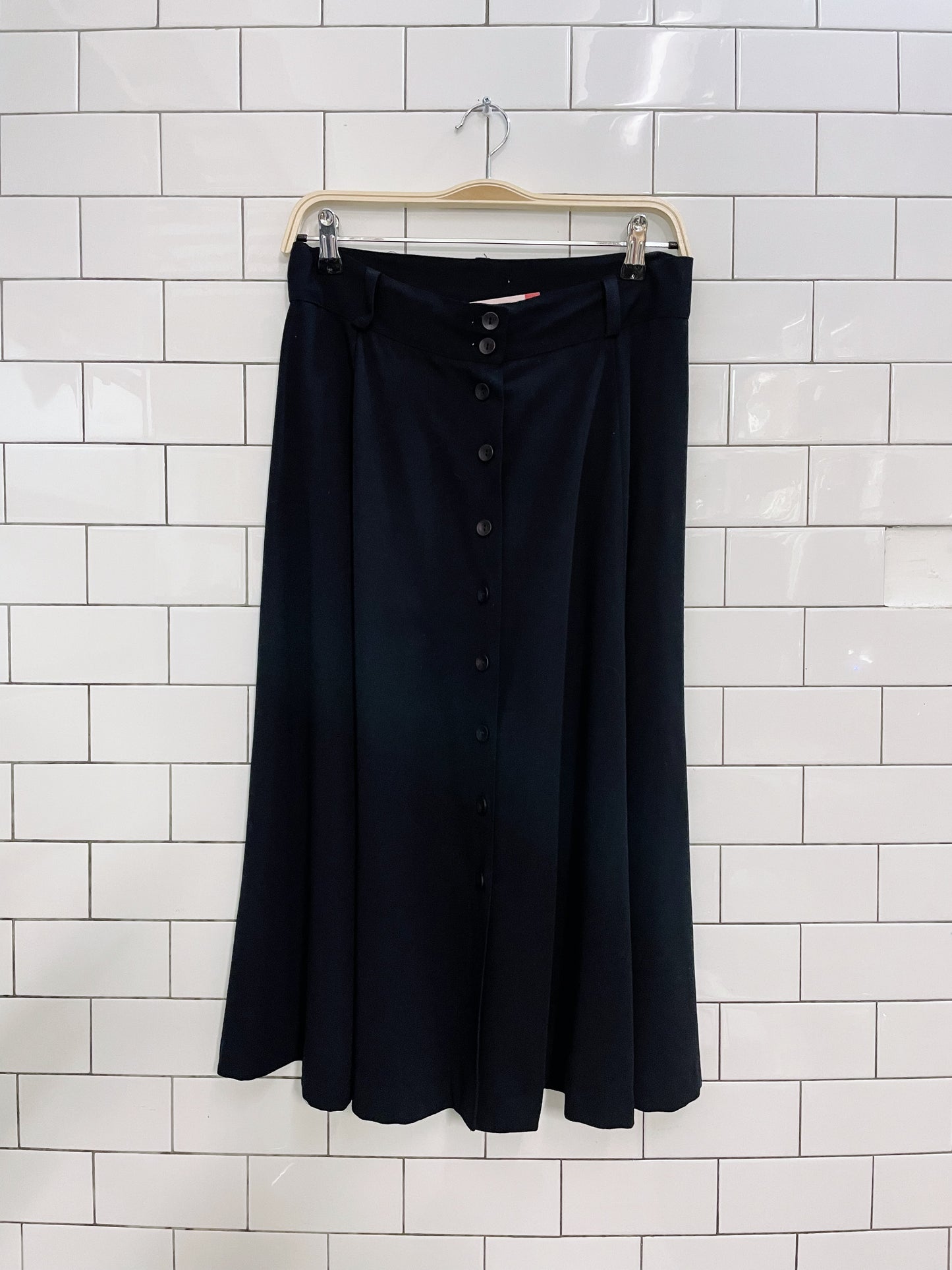 vintage 00's dalmy's button down midi skirt