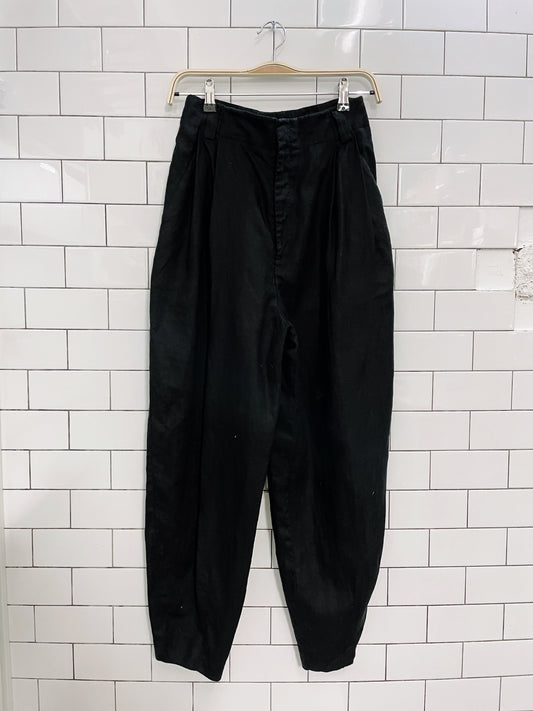 vintage 90s ellen tracy 100% linen trousers