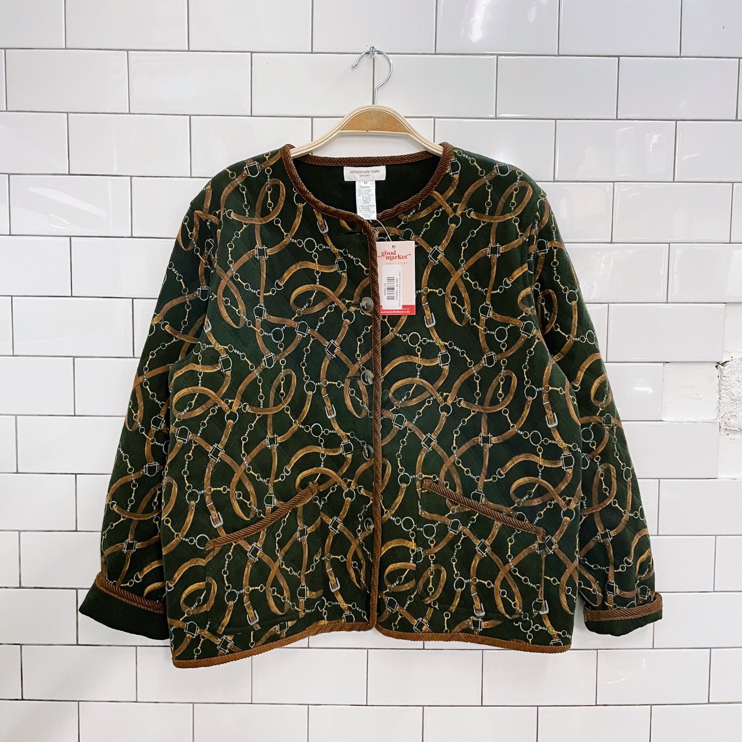 vintage 90s JNY quilted equestrian chore jacket