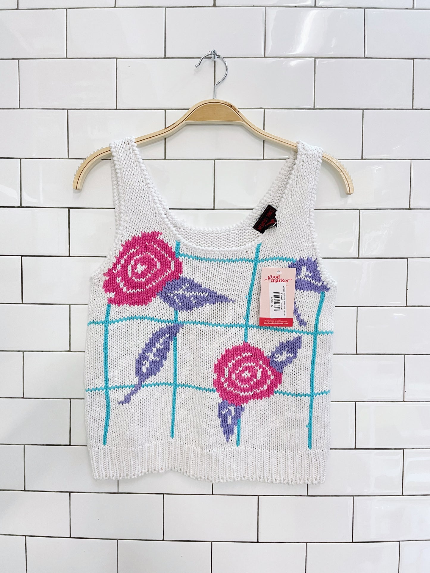 vintage memphis jones rose knit tank