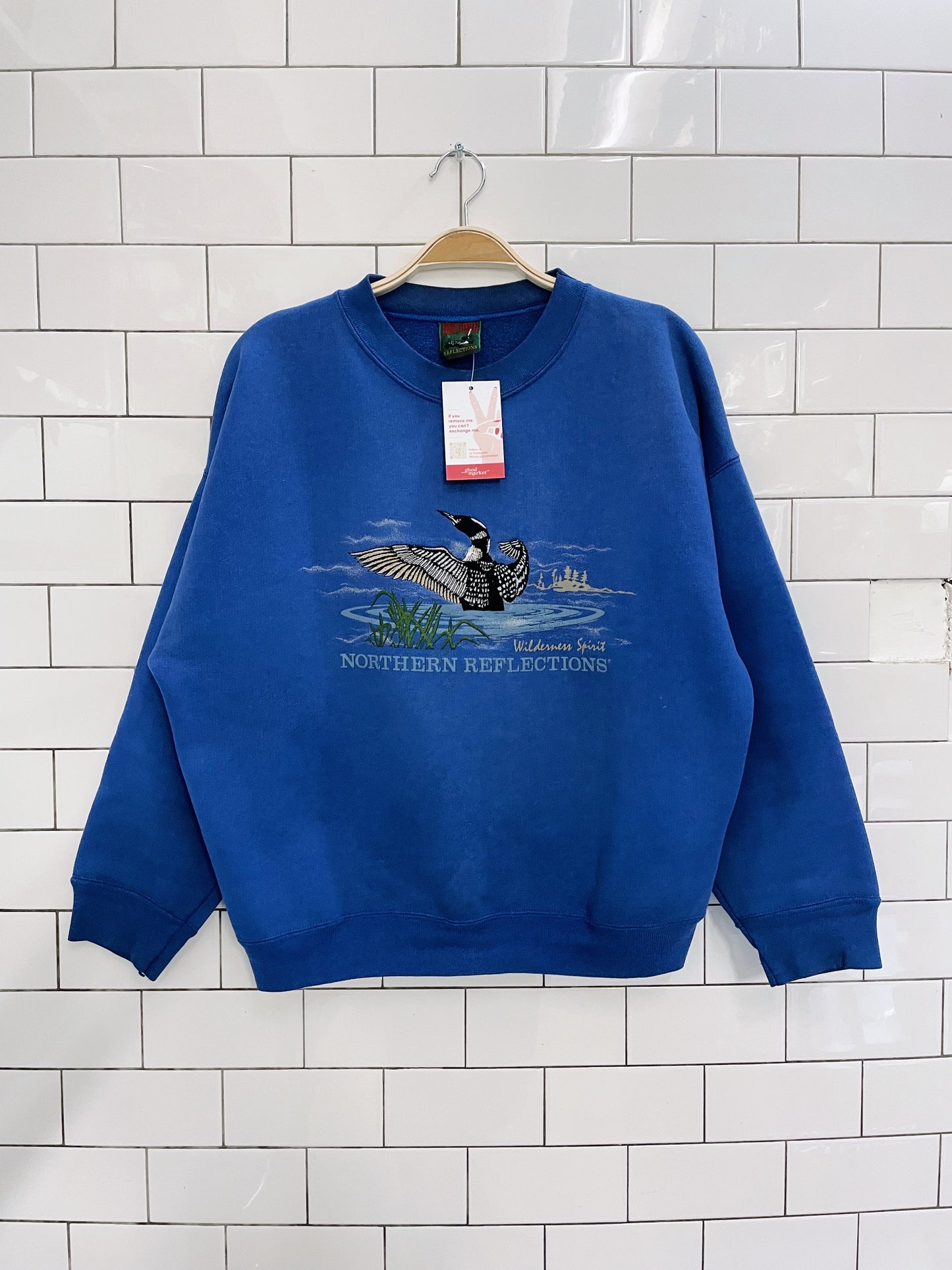 vintage 00s NR loon nature crew