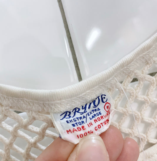 vintage 70s bryne scandinav fishnet tank