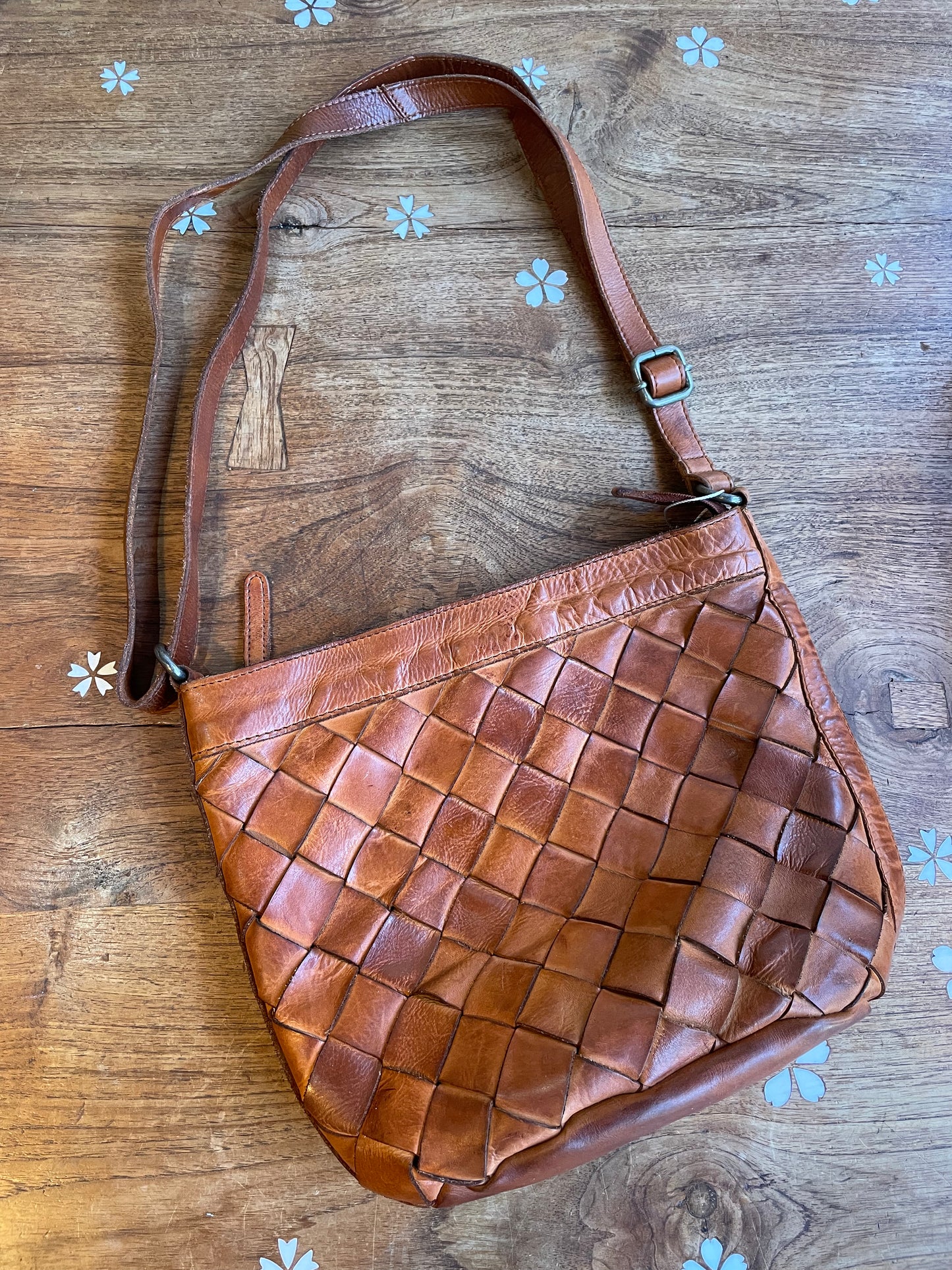 anthro vilenca holland woven leather bag