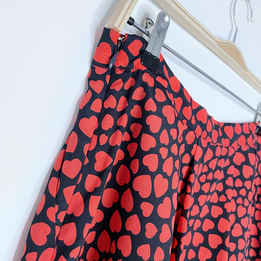 j crew pleated hearts mini skirt