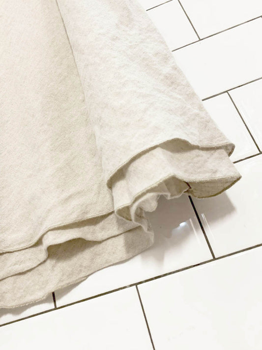 j jill 100% linen full knee - length skirt - good market thrift store