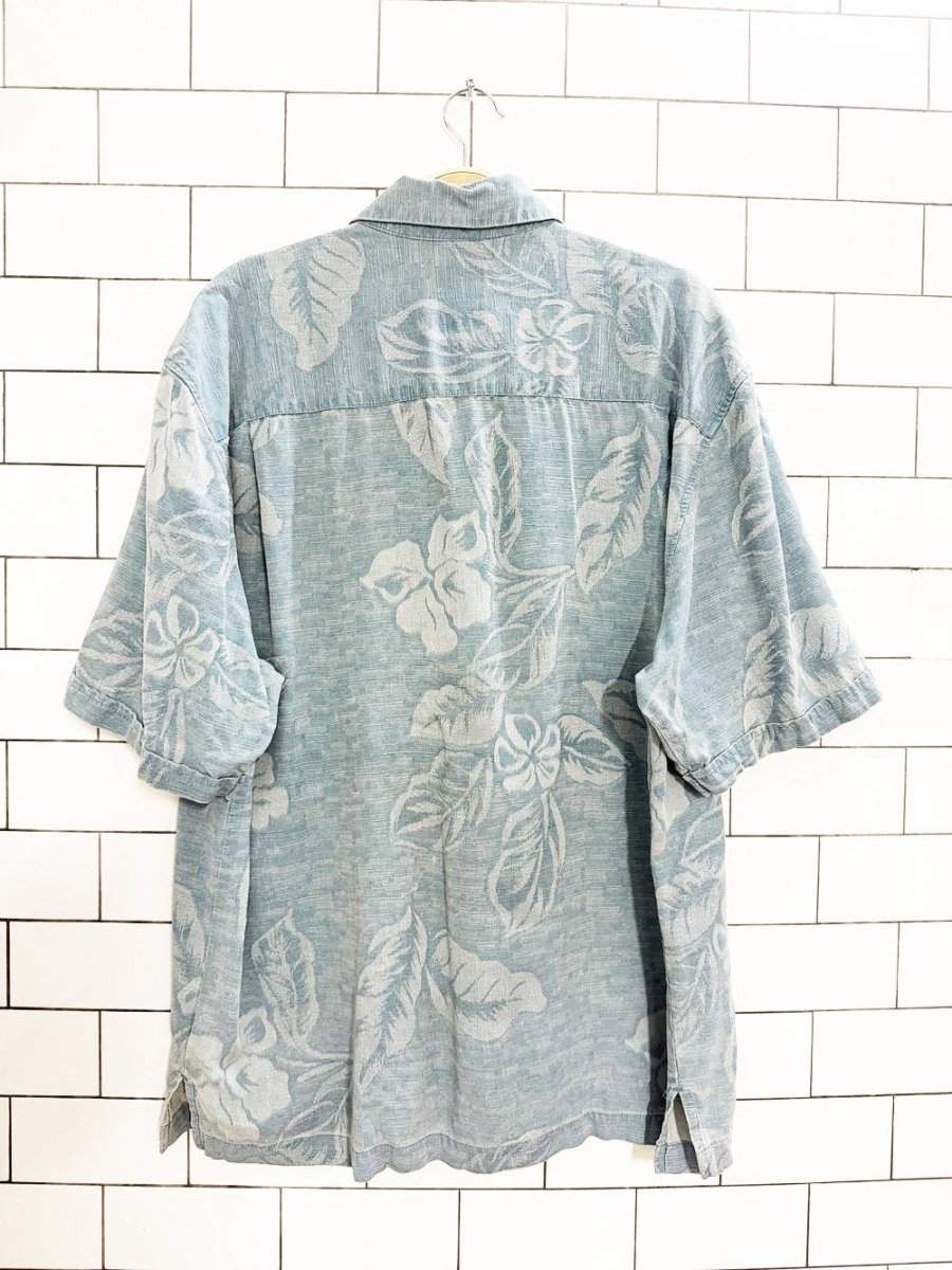 jamaica jaxx 100% silk tropical resort shirt - good market thrift store