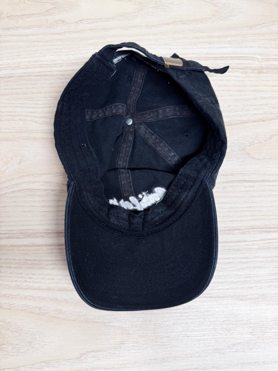 john galt california distressed embroidered ball cap - good market thrift store