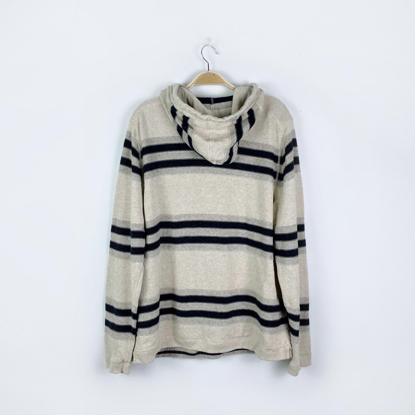 roots 2019 striped knit hoodie - size xl