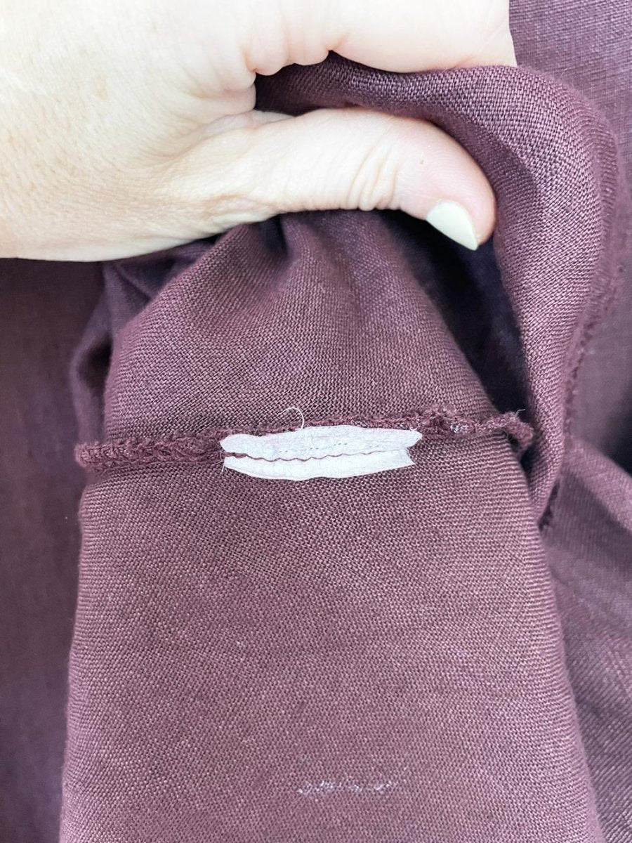 la fée maraboutée 100% linen shift flare hem midi dress - good market thrift store