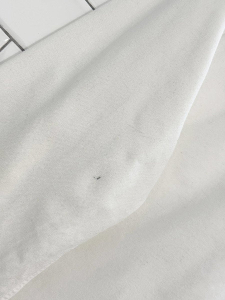 lacoste embroidered logo boxy cropped shirt | rework - good market thrift store