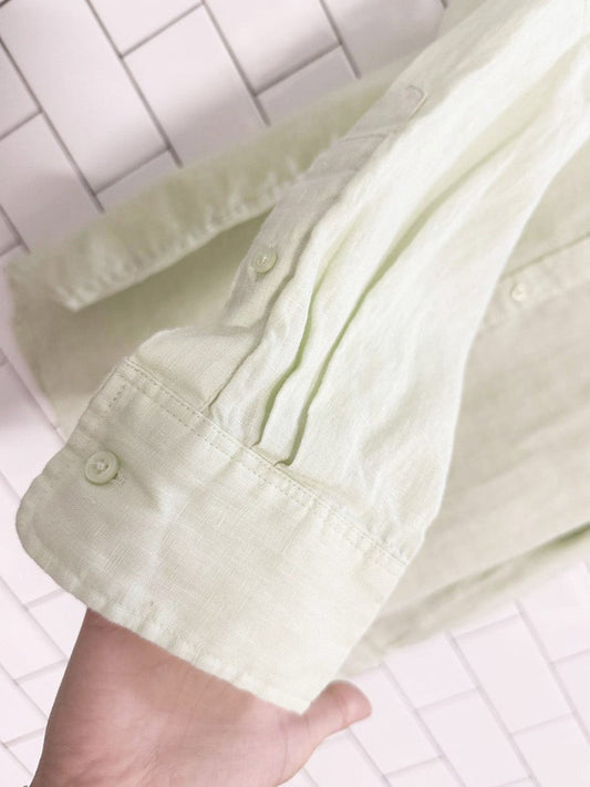 lauren RL 100% linen full button shirt | ralph lauren - good market thrift store