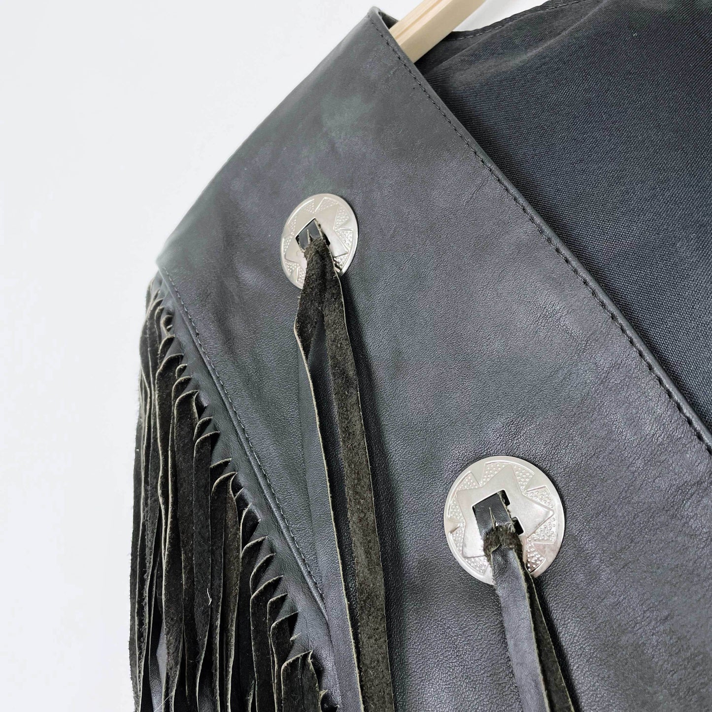 nwt vintage apache fringe leather concho vest