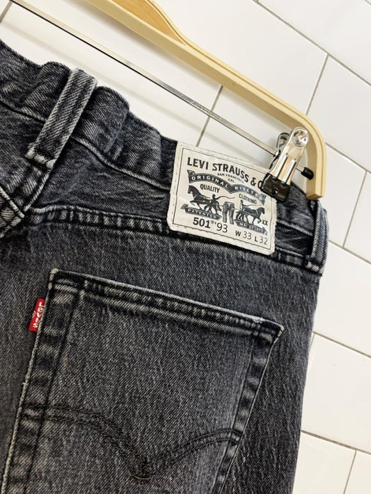 levi's 501 straight white tab '93 fit button fly jeans - good market thrift store