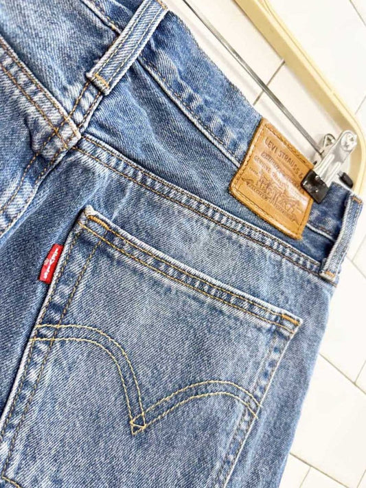 levi's button fly cut off denim mini skirt - good market thrift store