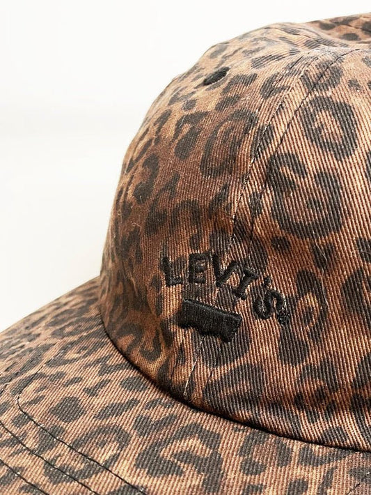levi's lazy girl animal print embroidered logo hat - good market thrift store
