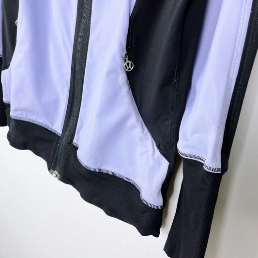 lululemon pump it up jacket luxtreme purple haze - size 8