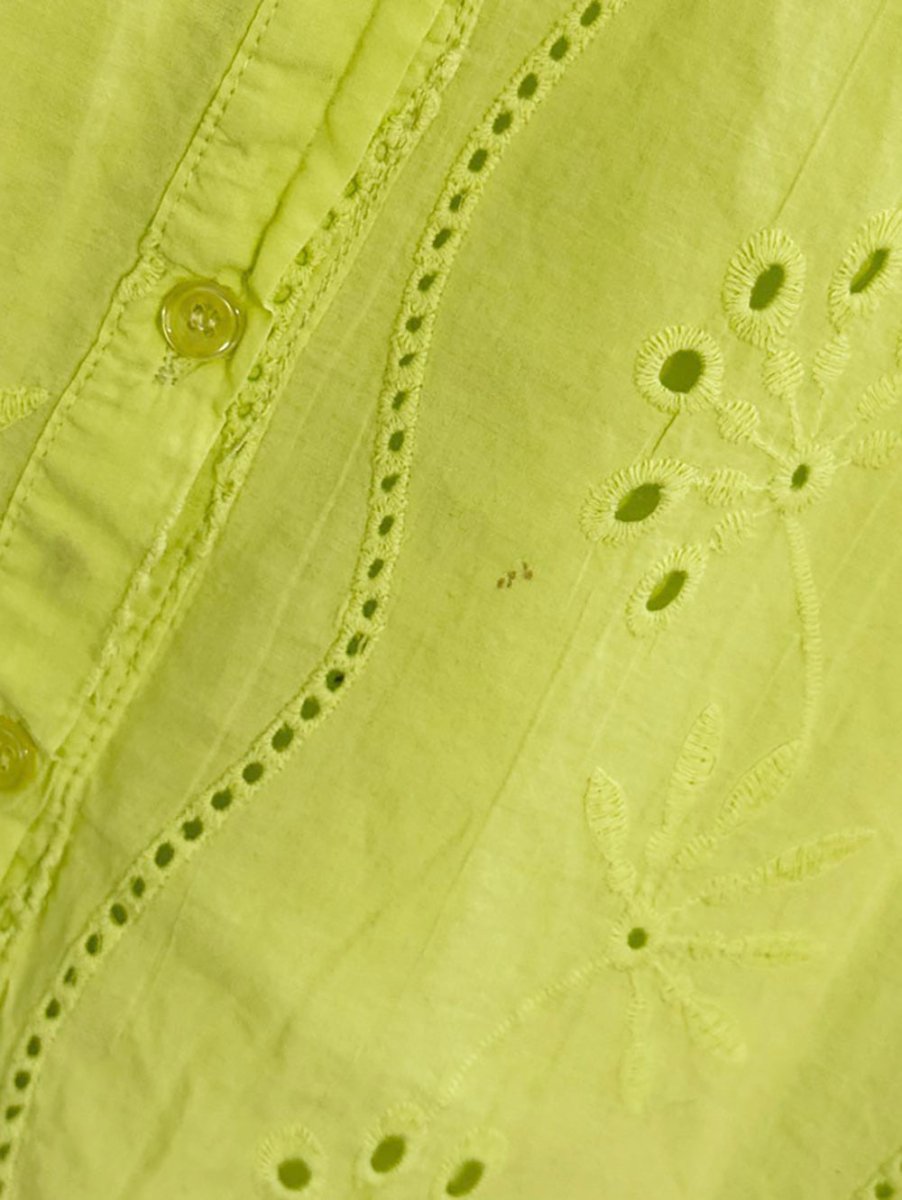 liv los angeles eyelet puff sleeve shirt - good market thrift store