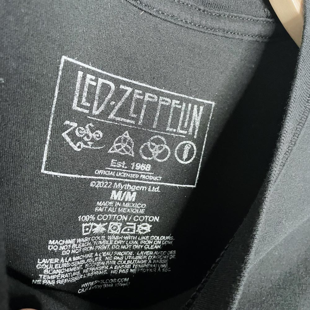 led zeppelin 2022 1977 tour reprint tee myth gem
