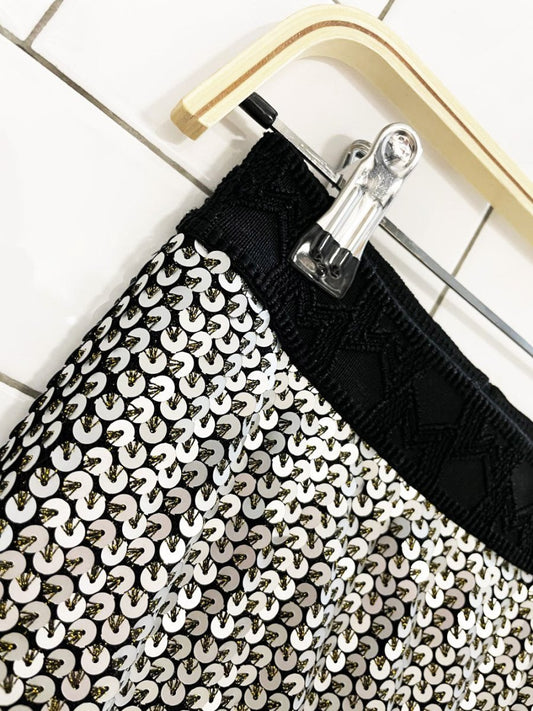 maje jaly sequin pleated midi skirt - good market thrift store