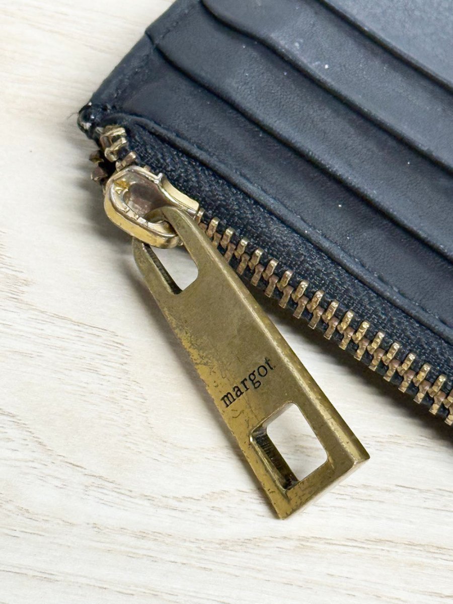 margot soft leather zip card holder wallet - good market thrift store