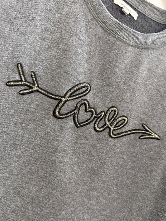 maurice embroidered love sweatshirt - good market thrift store